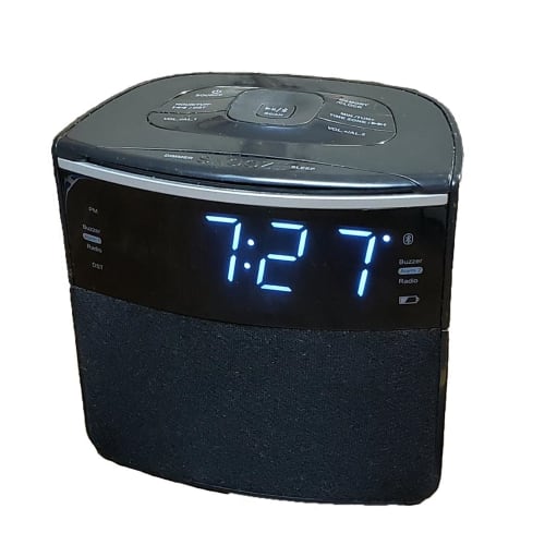 Reloj Despertador Sonnet R-1428 con Bluetooth y Puerto USB, Negro